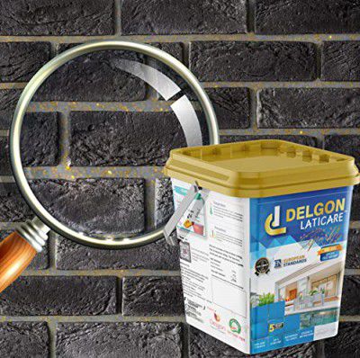 Delgon Laticare Premium Sparkle/Glitter Epoxy Tile Grout 5Kg (Golden Grey - 102)