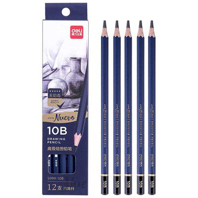 deli Arte Nuevo WS99910B Artist Range Fine-Art Drawing & Sketching Pencil (10B) pack of 24
