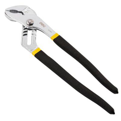 Deli DL2610 10" Water Pump Plier with 6 Position Adjustment 45-48HRC Hardness Heat-Treated Head & High Torque Grip