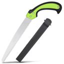 Deli DL580924 240mm Hand Saw 7 TPI Saw-Teeth with 3 Sided Grinding & Antislip Coated Handle 65Mn Heavy Duty Steel Blades for Camping Gardening Hunting (Pack of 1, Green)...