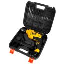 Deli EDC180 650W Corded Electric Impact Drill Tool Set with 9 Drill Bits 48000BPM (Set of 1, Yellow)...