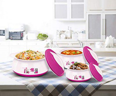MILTON Delish Jr Insulated Inner Stainless Steel Casserole Set of 3