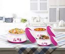MILTON Delish Jr Insulated Inner Stainless Steel Casserole Set of 3...