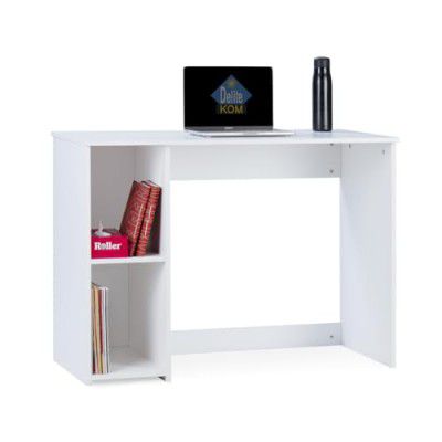 DELITE KOM Berry Engineered Wood Study Table  (Frosty White)