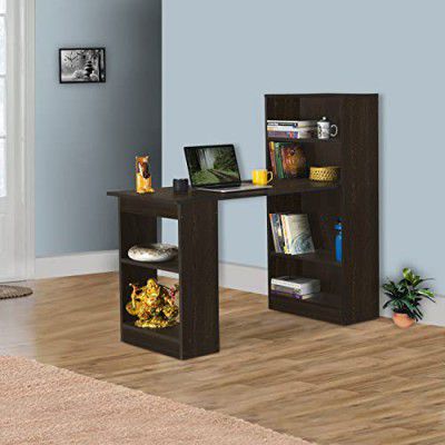 DELITE KOM Bliss Engineered Wood Study Table (Finish Color - Acacia Dark, Knock Down)