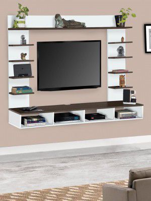 DELITE KOM Flex Engineered Wood TV Entertainment Unit (DIY(Do-It-Yourself) (30x156x110.5) (White_Flowery Wenge)