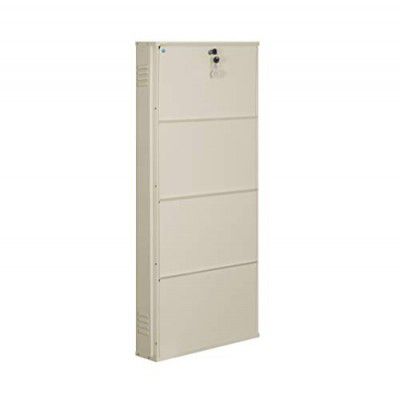 DELITE KOM Metal Shoe Rack | 24 Inches Wide 4 Shelf | Metal Shoe Cabinet for Home with Lock