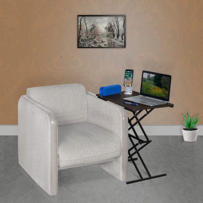 DELITE KOM Sky Engineered Wood Study Table (Flowery Wenge_Black)