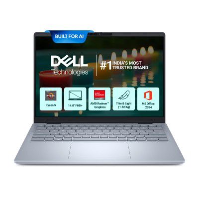Dell DB14255, R5-340 AI Processor, 16GB LPDDR5X, 512GB SSD, Backlit+FPS Keyboard AI Powered Laptop
