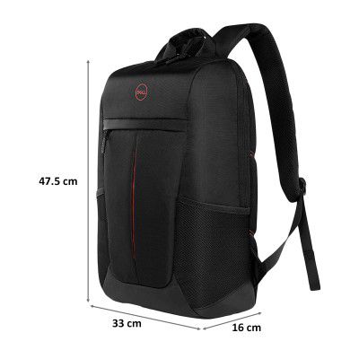 Dell Gaming Lite Nylon Backpack for 17 Inch Laptop (460-BCZI, Black with Red Accents)