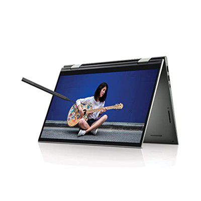 Dell Inspiron 7415 AMD R5 5500U 14 inches FHD Touch Display 2 in 1 Business Laptop (8GB/512GB SSD/Intel Integrated Graphics/Win 10 + MSO/Backlit KB + FPR + Active Pen/Pebble Metal Color, 1.5kg)