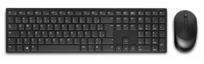 Dell KM5221W Wireless Combo - RF 2.4GHz Wireless Keyboard with 12 Programmable Keys and 3-Button Optical Mouse, 3Y Advance Exchange Warranty - Black