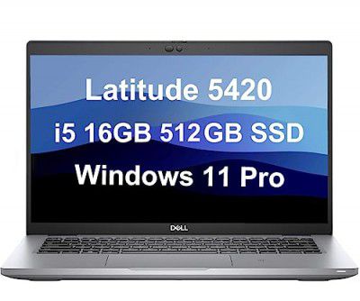 Dell Latitude 5420 5000 14" FHD (Intel 4-Core i5-1145G7 vPro, 16GB RAM, 512GB PCIe SSD) Business Laptop, Backlit Keyboard, Thunderbolt 4, Wi-Fi 6, Webcam, Win 11 Pro -2023
