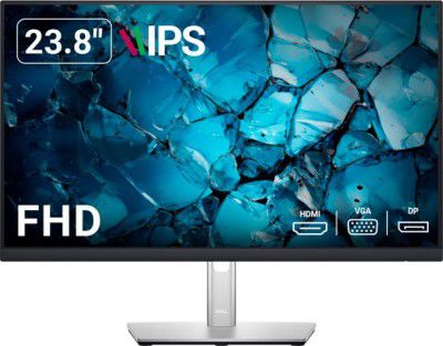 DELL P-series 24 inch Full HD LED Backlit IPS Panel with 3-Years warranty, Low Blue Light technology, 3-sided Bezel-less, HDMI, VGA, DP & USB Ports, Pivot(rotation), Swivel/Tilt/Height adjustment Moni
