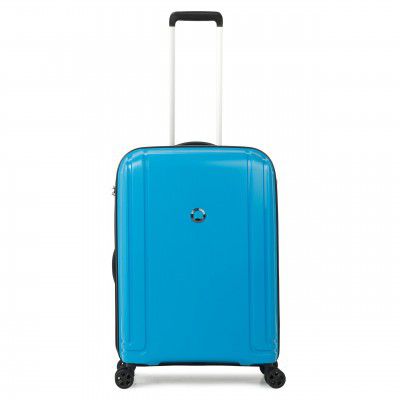 Delsey BRISBAN Polypropylene 4 Double Wheels Peacock Hard Suitcase (Green, 55 Cm)
