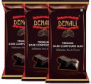 Denali Premium Dark Compound Slab with 18% Cocoa, Delicious Chocolate Bars for Cooking/Baking Cakes, Muffins, Mousse (400 Grams, 3 Slabs) Bars  (3 x 400 g)...