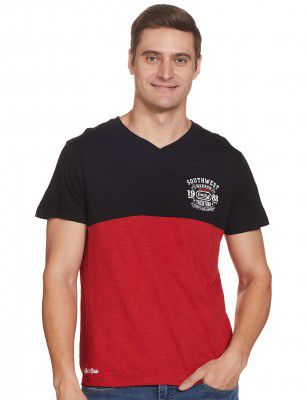 Deniklo Mens Colorblock Regular T-Shirt (DK27-L)