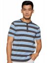 Deniklo Mens Striped Regular Fit T-Shirt...