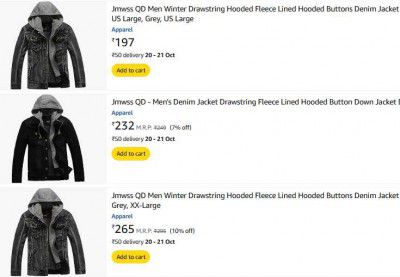 Denim Jackets Starts at ₹197 + Shipping Charge ₹50