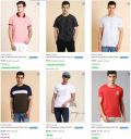 Dennis Lingo Men Colorblock Polo Neck Poly Cotton Pink T-Shirt...
