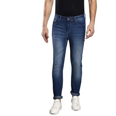 Dennis Lingo Mens Light Slim Fit Mid Rise Denim Jeans