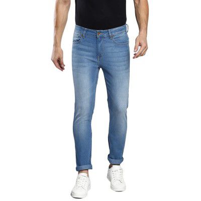 Dennis Lingo Mens Light Slim Fit Mid Rise Denim Jeans