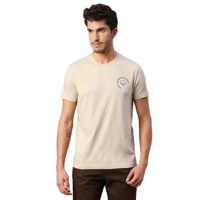 Dennis Lingo Men's Pure Cotton Printed Half Sleeves Casual T-Shirt