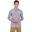 Dennis Lingo Men's Pure Cotton Slim Fit Woven Full Sleeve Mandarin Collar Casual Shirt with Pocket...