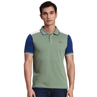 Dennis Lingo Men's Slim Fit Blue Polo T-Shirt