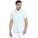 Dennis Lingo Men's Striped Slim Fit Cotton Casual Shirt with Spread Collar & Half Sleeves...