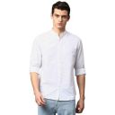 Dennis Lingo Men's White Slim Fit Cotton Casual Shirt...