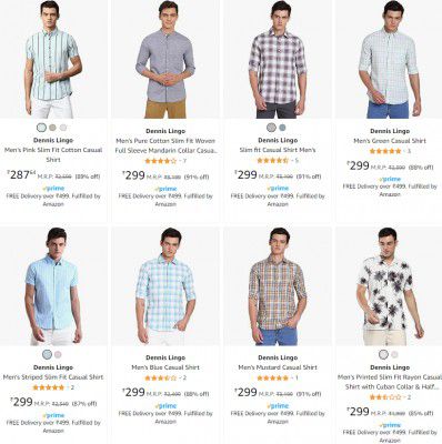Dennis Lingo Shirts For Mens Upto 91% Off | Starts ₹288