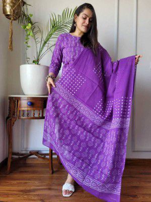 DENOR  Printed Kurta, Trouser/Pant & Dupatta Set