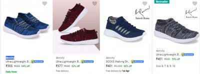 density Men's Shoes Starts at Rs 355