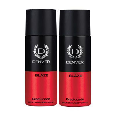 Denver Black code Blaze Deodorant For Men - 150 ML Each Pack of 2