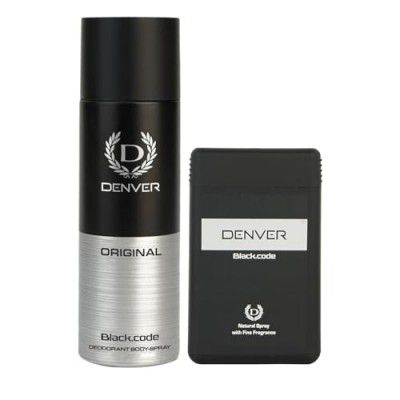 DENVER Black Code Deo -150ML & Black code Pocket Perfume - 18ML