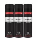 DENVER Black Code Premium Body Talc - 100Gm (Pack of 3) | Scented Talcum Powder...