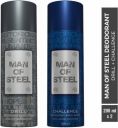 DENVER Combo of Man Of Steel Drill + Challenge Long lasting Deodorant Spray - For Men (400 ml, Pack of 2)...