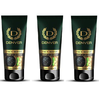 DENVER Deep Cleanse With Activated Charcoal & Mint Face Wash (50GM Each)