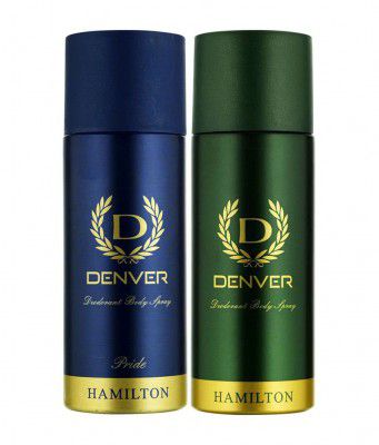 DENVER Hamilton Deo + Pride Deo - 165ML Each (Combo Pack of 2)