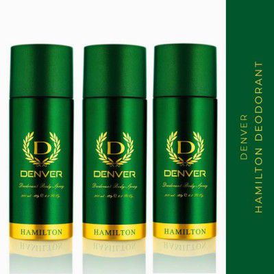 DENVER HAMILTON Deodorant Spray - For Men (600 ml, Pack of 3)