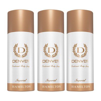 DENVER Imperial, Rider & Goal Deodorant -165ML Each (Pack Of 3) 