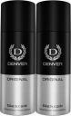 DENVER Original_Blackcode Body Spray - For Men (400 ml, Pack of 2)...