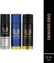 DENVER Pride, Black.code Original & Caliber Nano Deodorant Spray - For Men (150 ml, Pack of 3)...