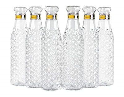 Denzcart Water Bottle 1000 Ml Plastic Fridge Water Bottle | Pack of 6