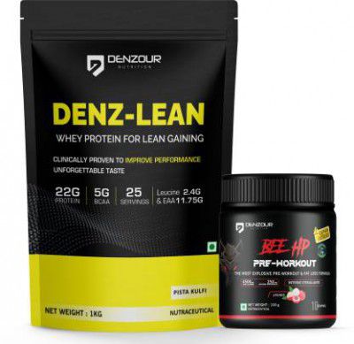 DENZOUR NUTRITION Bee-Hp Pre-Workout Whey Protein (1.1 kg, Lychee)