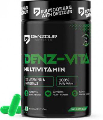 DENZOUR NUTRITION Denz-Vita Multivitamin with 25 Vitamins & Minerals  (60 No)