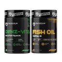 Denzour Nutrition Multivitamin 60 Capsules & Omega 3 Fish Oil 1000mg 60 Softgels | 25 Essential Vitamins & Minerals | Supports Immunity, Energy, Heart, Brain & Joint Health...