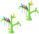 DeoDap Bird Plastic Fruit Fork Set with Stand Pack of 2 Set...