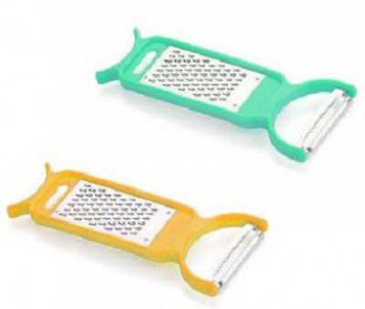 DeoDap Kitchen 3 in 1 Multi Purpose Vegetable Peeler Grater Cutter for Food Preparation_Q2 Set